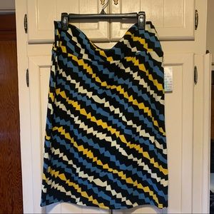 Lularoe Cassie 2XL stripe skirt NWT